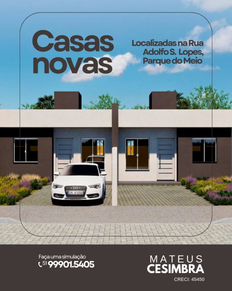 CASAS NOVAS NO PARQUE DO MEIO